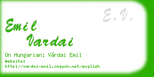 emil vardai business card